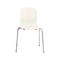 cappellini - chaise empilable tate en bois, contreplaqué de hêtre plaqué chêne couleur blanc 77.31 x 80.5 cm designer jasper morrison made in design