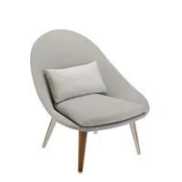vlaemynck - fauteuil rembourré vanity en tissu, toile sling couleur gris 85 x 100.07 90 cm made in design