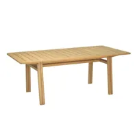 vlaemynck - table rectangulaire lodge en bois, teck non huilé couleur bois naturel 128.06 x 76 cm made in design