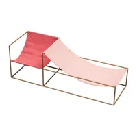 valerie objects - fauteuil seat en tissu, lin couleur rouge 96.55 x 61 cm designer muller van severen made in design