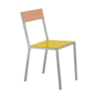 valerie objects - chaise alu en métal, aluminium couleur jaune 38 x 61.09 80 cm designer muller van severen made in design