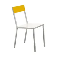 valerie objects - chaise alu en métal, aluminium couleur jaune 38 x 61.09 80 cm designer muller van severen made in design