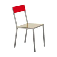 valerie objects - chaise alu - rouge - 38 x 61.09 x 80 cm - designer muller van severen - métal, aluminium