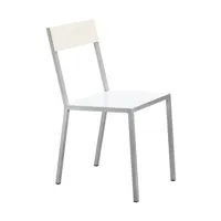 valerie objects - chaise alu en métal, aluminium couleur beige 38 x 61.09 80 cm designer muller van severen made in design