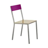 valerie objects - chaise alu en métal, aluminium couleur violet 38 x 61.09 80 cm designer muller van severen made in design
