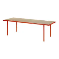 valerie objects - table rectangulaire wooden en bois, chêne couleur bois naturel 121.64 x 74 cm designer muller van severen made in design