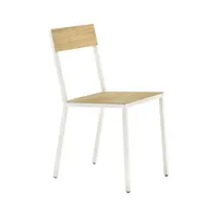 valerie objects - chaise alu en bois, chêne couleur bois naturel 38 x 61.09 80 cm designer muller van severen made in design