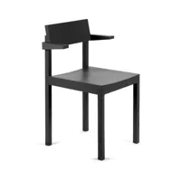 valerie objects - fauteuil silent en bois, frêne couleur noir 63.16 x cm designer big game made in design