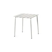 valerie objects - table carrée outdoor en métal, aluminium thermolaqué couleur blanc 81.43 x 74 cm designer maarten baas made in design