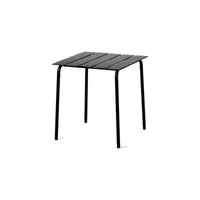 valerie objects - table carrée outdoor en métal, aluminium thermolaqué couleur noir 81.43 x 74 cm designer maarten baas made in design