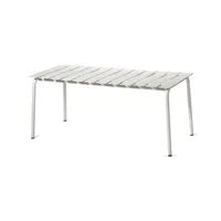 valerie objects - table rectangulaire outdoor en métal, aluminium thermolaqué couleur blanc 113.39 x 74 cm designer maarten baas made in design