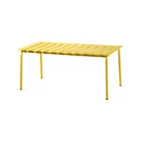 valerie objects - table rectangulaire outdoor en métal, aluminium thermolaqué couleur jaune 113.39 x 74 cm designer maarten baas made in design