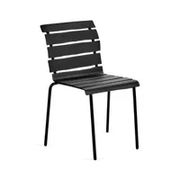 valerie objects - chaise empilable outdoor en métal, aluminium thermolaqué couleur noir 63.16 x cm designer maarten baas made in design