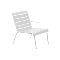 valerie objects - fauteuil bas outdoor en métal, aluminium thermolaqué couleur blanc 65.11 x cm designer maarten baas made in design