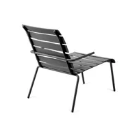 valerie objects - fauteuil bas outdoor en métal, aluminium thermolaqué couleur noir 65.11 x cm designer maarten baas made in design