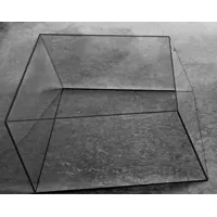 glas italia - table basse wireframe - transparent - 75 x 87 x 25 cm - designer piero lissoni - verre, cristal trempé