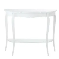 table console en bois blanche l 94 cm