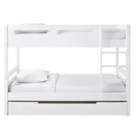 lits superposés enfant 90x190 blanc