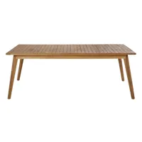 table de jardin extensible en bois de teck 8/12 personnes l200/260