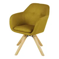 fauteuil de bureau jaune olive