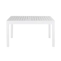 table de jardin extensible en aluminium blanc 6/12 personnes
