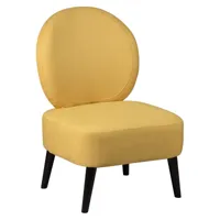 fauteuil  crapaud tissu coloris jaune moutarde