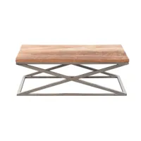 table basse en métal gris 110 cm