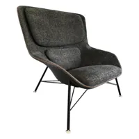 fauteuil design en tissu gris