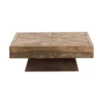 table basse en bois marron 100 cm