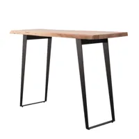 table à manger en bois noir 165 cm