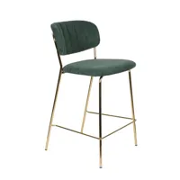 chaise de bar en tissu vert foncé