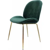 chaise métal vert h. assise 47 cm