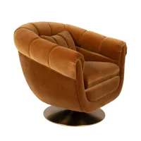 fauteuil lounge en coton marron