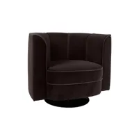 fauteuil lounge en velours noir