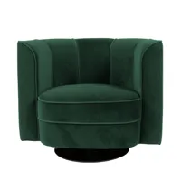 fauteuil en velours vert