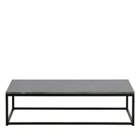 table basse en métal et marbre 120x60cm noir
