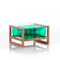 table basse en bois et tpu vert