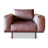 fauteuil en cuir gris