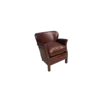 fauteuil en cuir marron