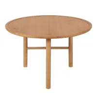 table basse ronde en chêne clair d 70 cm