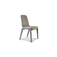 chaise de table en tissu gris