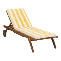 chaise longue en bois solide blanc