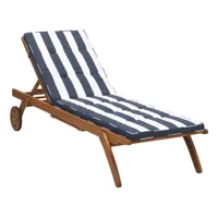 chaise longue en bois solide bois clair