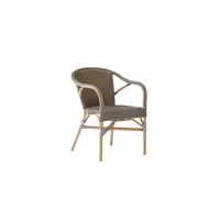 fauteuil empilable en rotin et cappuccino