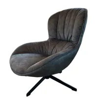 fauteuil confortable en tissu gris
