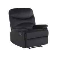 fauteuil de relaxation en velours noir