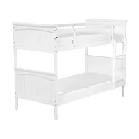 lit d'enfant en bois solide blanc 90x200