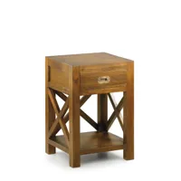 table de chevet en bois marron l 40 cm