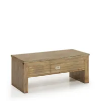 table basse relevable en bois marron l 110 cm