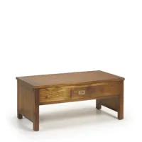 table basse relevable en bois marron l 110 cm